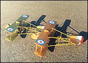 De Havilland DH-2 rozpt 596mm pro motor Modela hmotnost 82g.