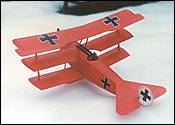 Fokker Dr I rozpt 550mm pro motor Modela hmotnost 77g.