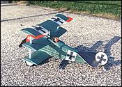 Fokker Dr I rozpt 550mm pro motor Modela hmotnost 85g.