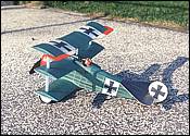 Fokker Dr I rozpt 550mm pro motor Modela hmotnost 85g.
