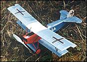 Fokker D VII rozpt 570mm pro motor Modela hmotnost 86g.